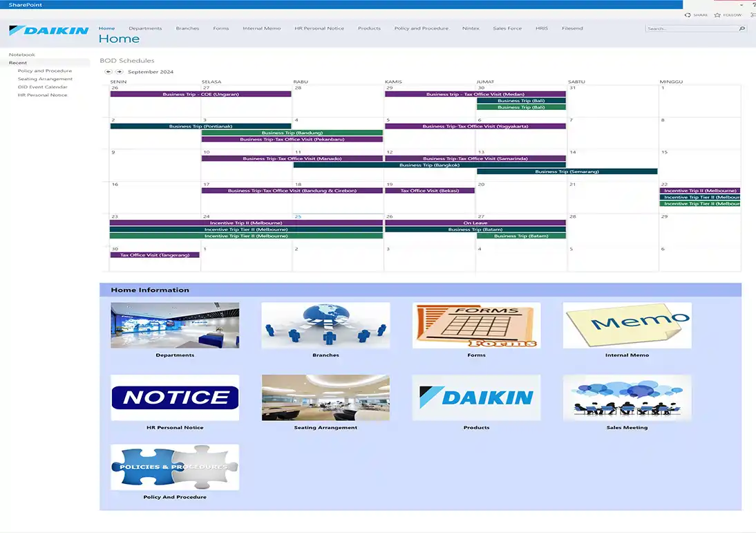 <h4>Daikin Sharepoint is software enterprise management content system by microsoft</h4>